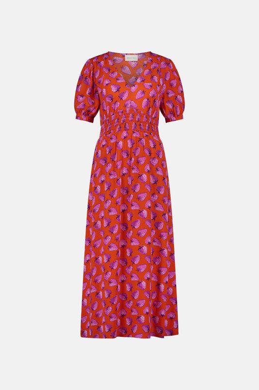 Fabienne Chapot Bonna Dress in Tangerine and Strawberry Field