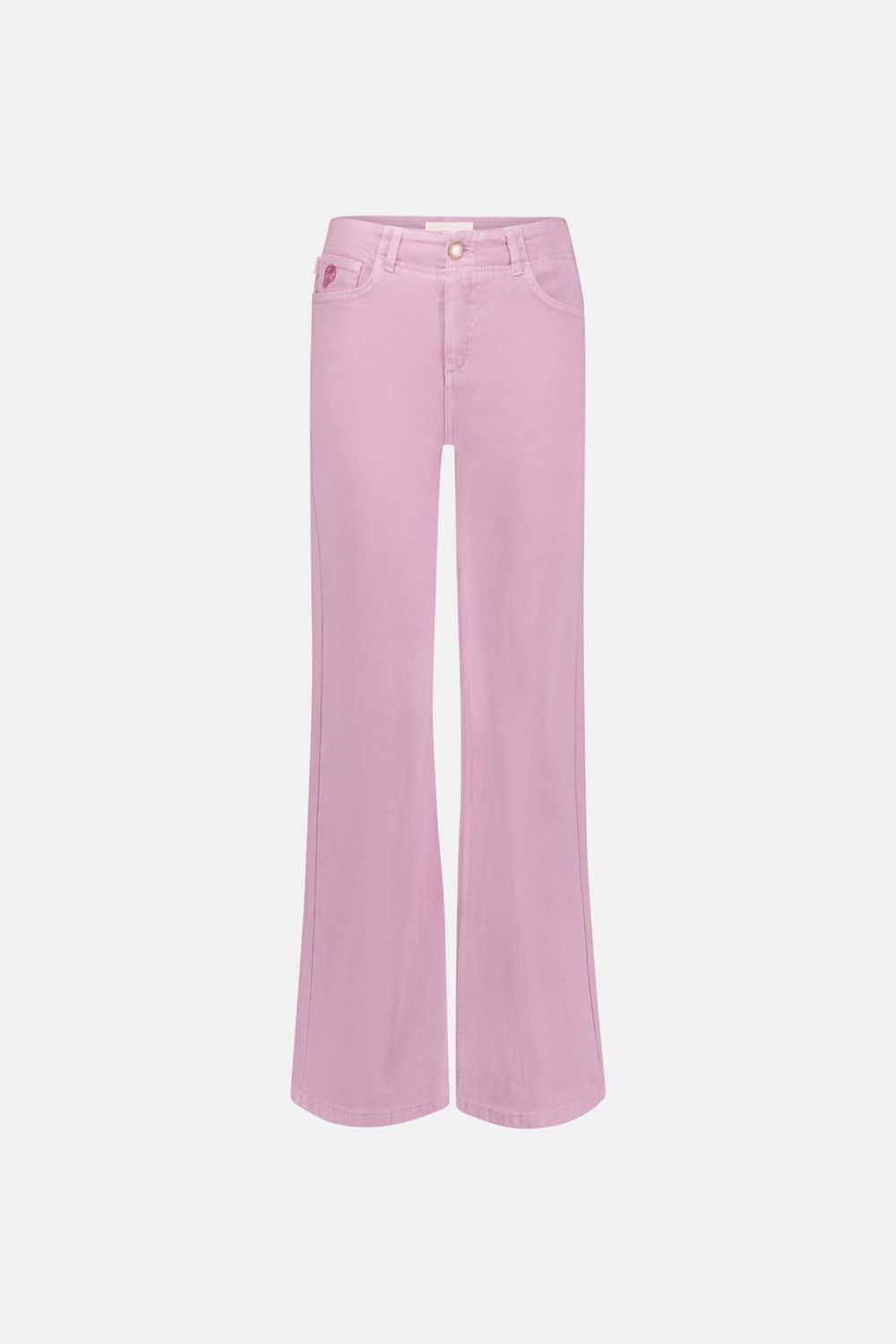 Fabienne Chapot Hayley Wide Legged Cropped Jeans  in Pink Glow