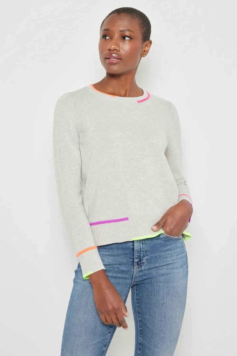 Lisa Todd  In line Sweater in Grey Mist