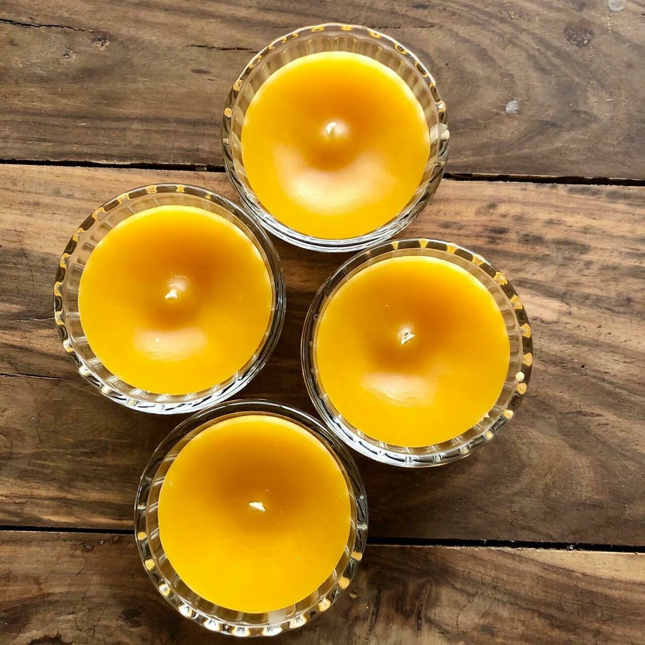Organic Hand Crafted 100% Pure Beeswax Candle with Lavender Essential Oil - Small