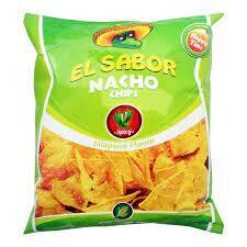 El Sabor Jalapeno Nacho Chips 100g