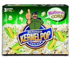 Kernel Pop Popcorn Natural Corn 3X90g
