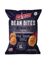Lady Liberty Bean Bites 3D Snacks Hot Texas BBQ 35g