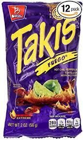 Takis Fuego - Hot Chili Pepper & Lime Tortilla Chips 114g