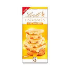 Lindt Les Grandes White Chocolate With Almonds 32% 150g