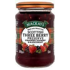 Mackays Scottish Three Berry Preserve 340g