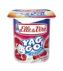 Elle & Vire Yag GO Raspberry Yogurt 125g