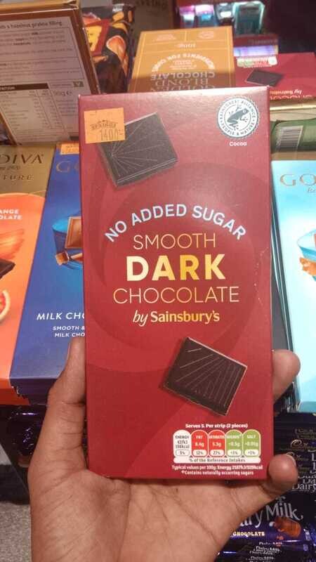 Sainsbury's Dark Chocolate (No sugar added)