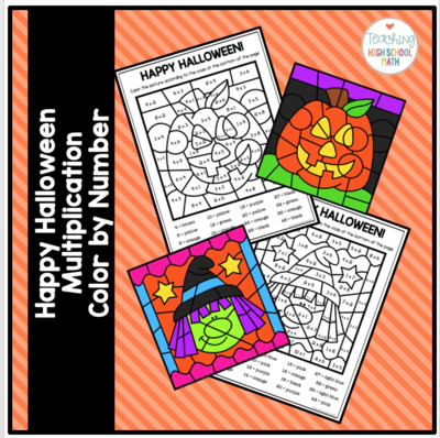 Halloween Multiplication Color by Number