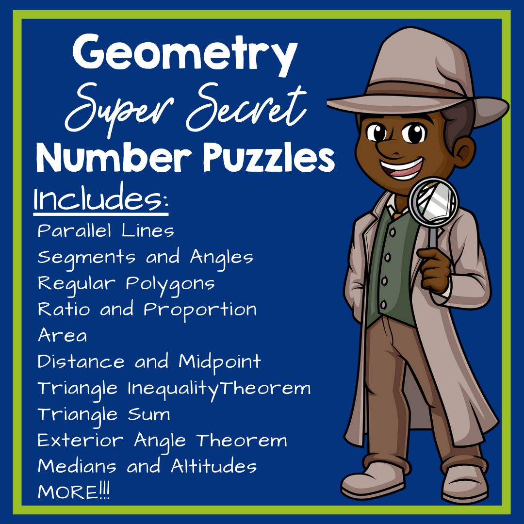 Geometry Super Secret Number Puzzles