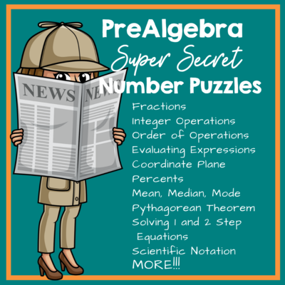 PreAlgebra Super Secret Number Puzzles