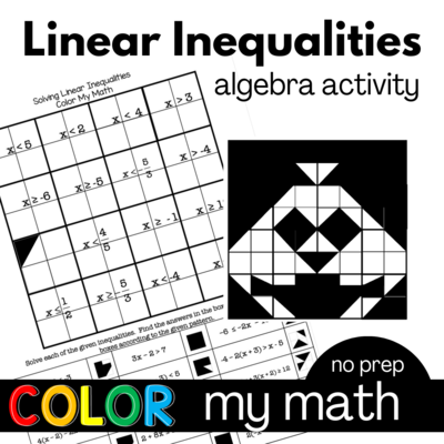 Algebra Solving Linear Inequalities - Color My Math