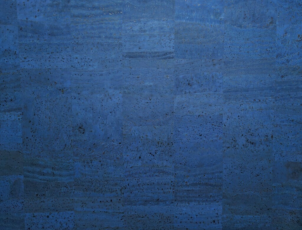 Cork Leather Key Fob Wallet with Strap, Cork Colors: Denim Blue