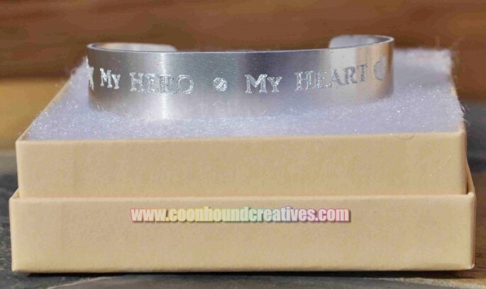 "My Hero My Heart" Tapered Bracelet
