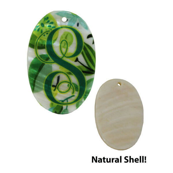 Your Photo Shell Pendant Necklace, Shell Pendant Shape: Large Oval