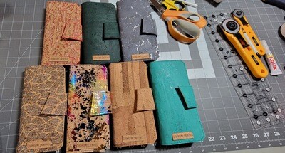 Cork Leather Tall Wallet