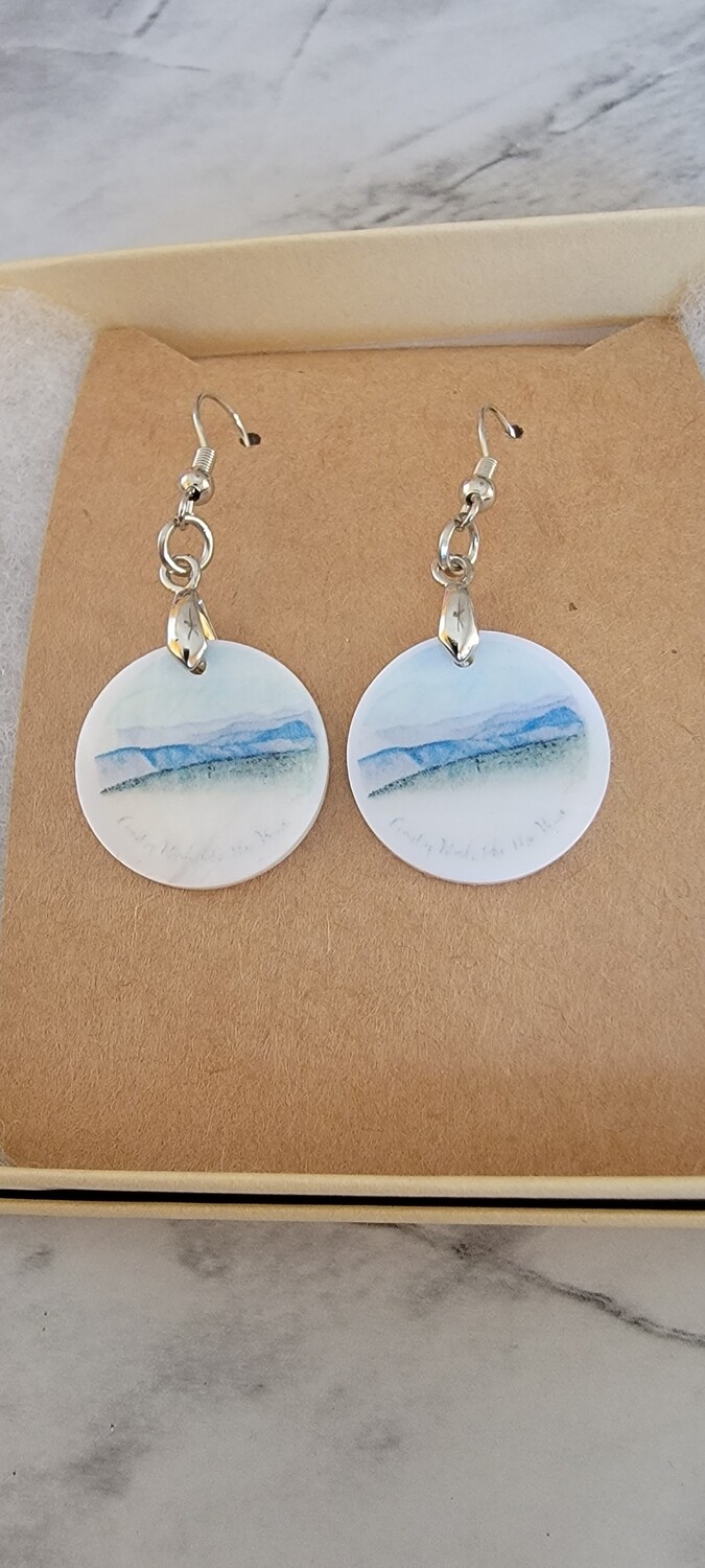 "Country Roads" Natural Shell Earrings
