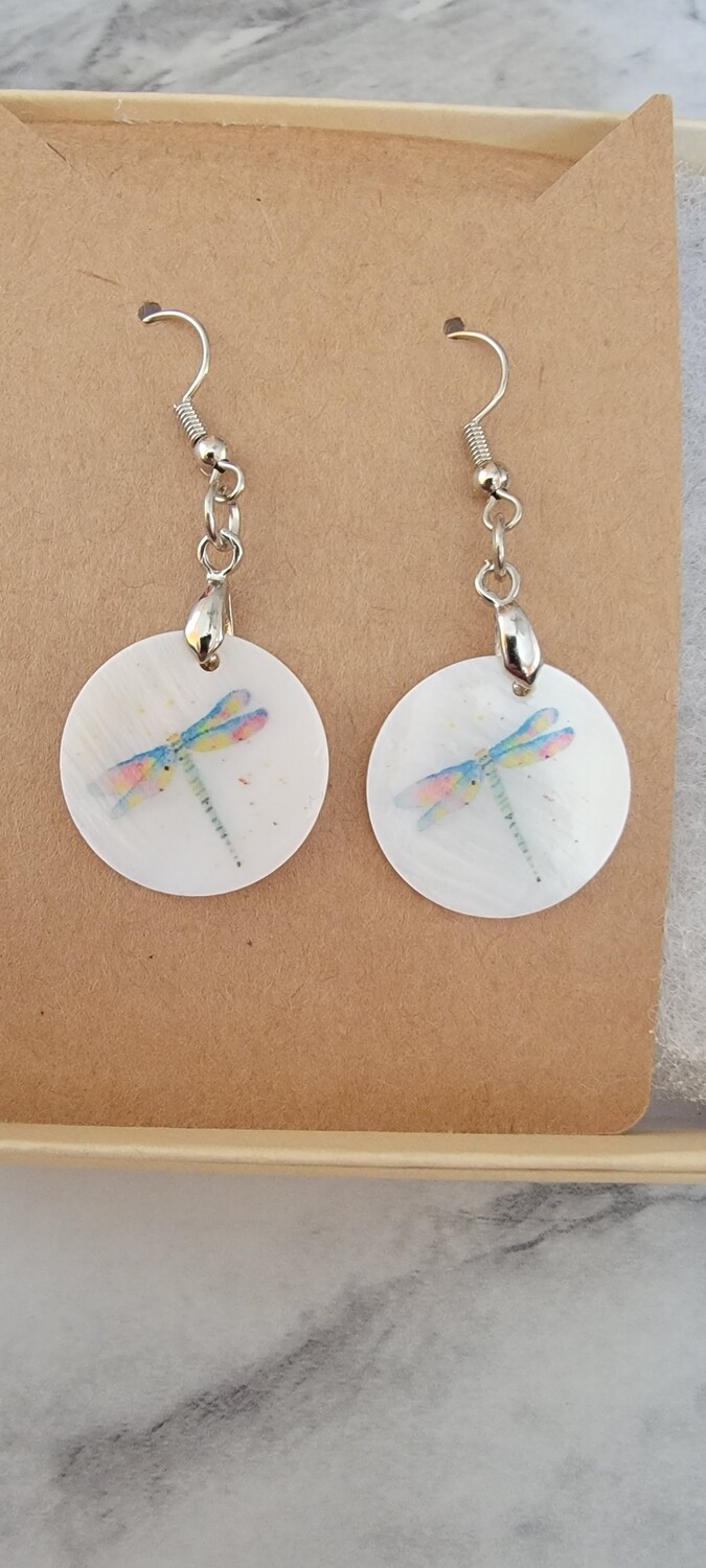 "Dragonfly" Natural Shell Earrings