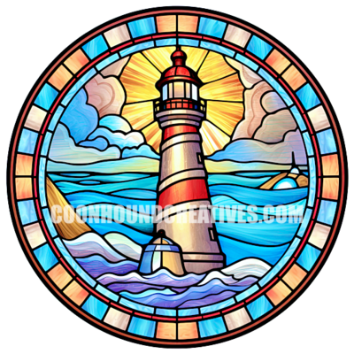 Stained Glass Scenic Wind Spinner