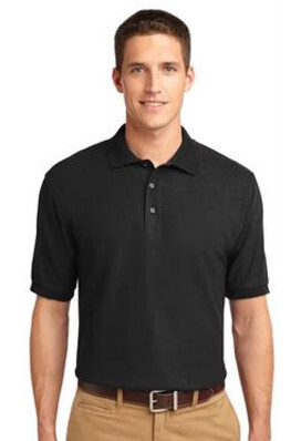 Unisex Personalized Embroidered Short Sleeve Polo Shirt, Size: Small, Color: Black