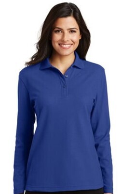 Ladies' Personalized Embroidered Long Sleeve Polo Shirt