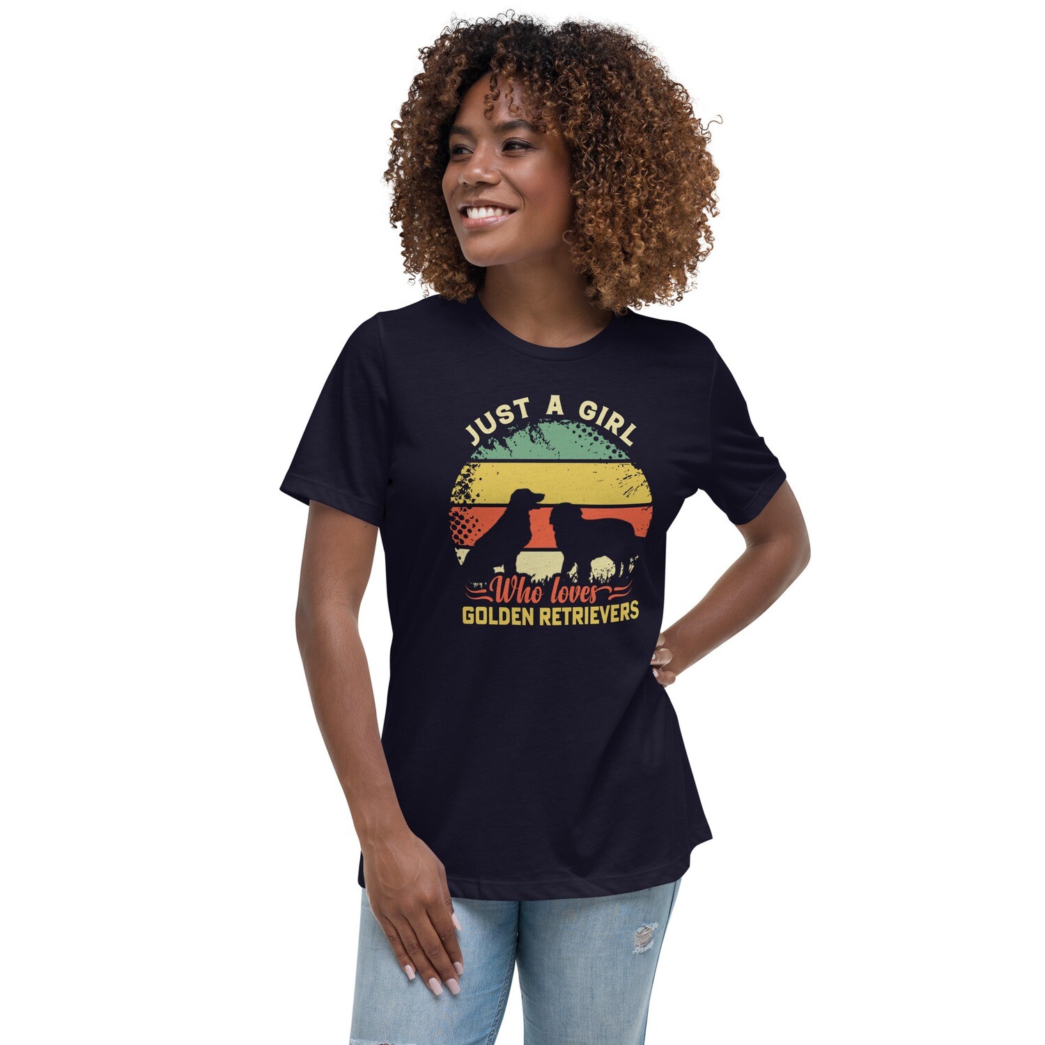 Just a Girl Who Loves Goldens Ladies' T-Shirt