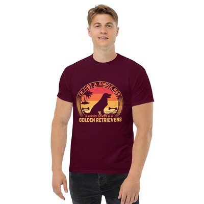 Just A Simple Man Who Loves Golden Retrievers Men's classic tee
