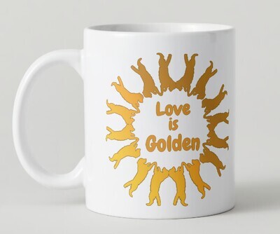 15 OZ Love is Golden Ceramic Mug