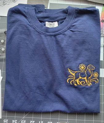 Swirly Golden Embroidered Unisex T-Shirt