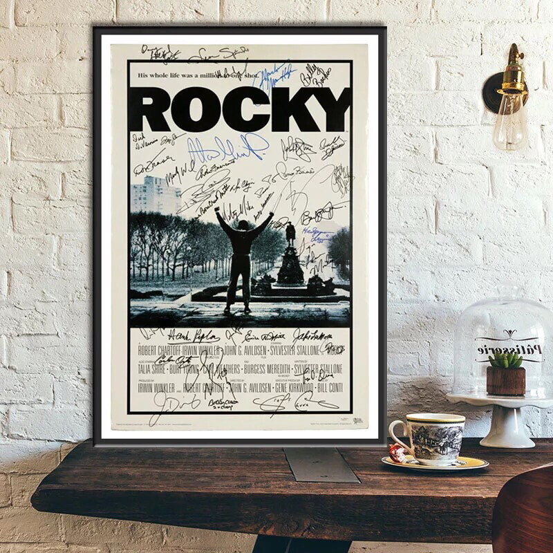 Rocky Balboa Poster With Signatures