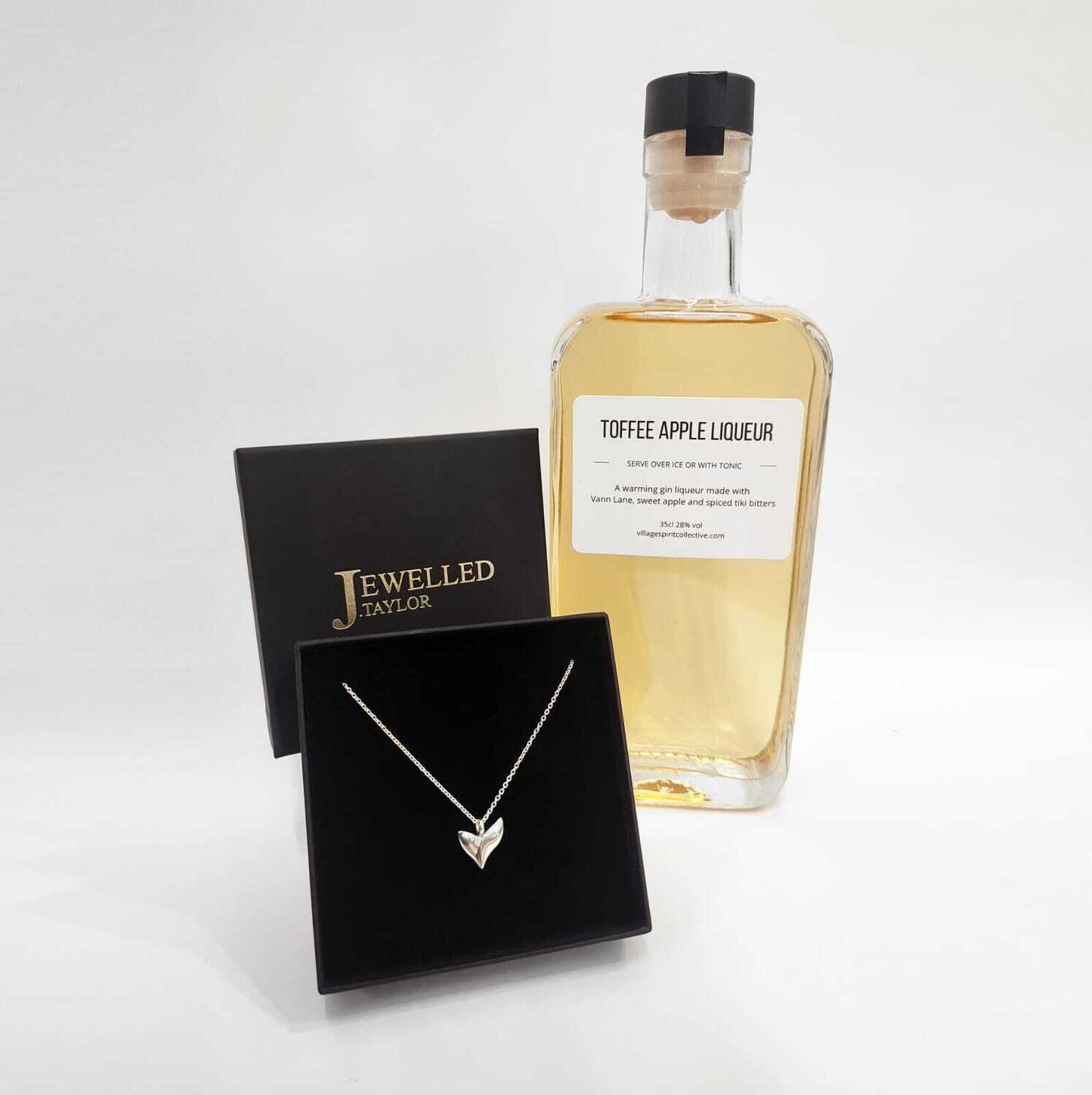 Toffee Apple Gin Liqueur & Necklace Gift Set