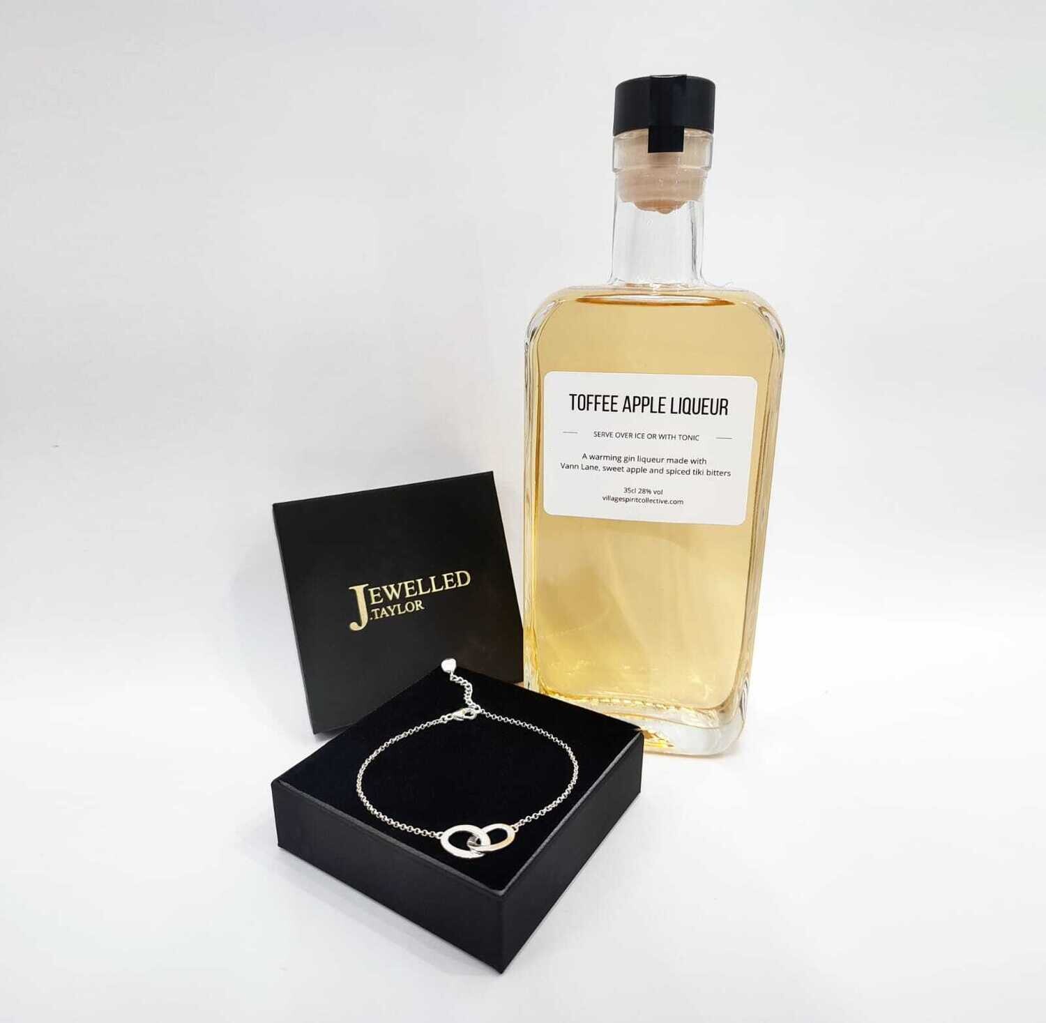 Toffee Apple Gin Liqueur & Bracelet Gift Set