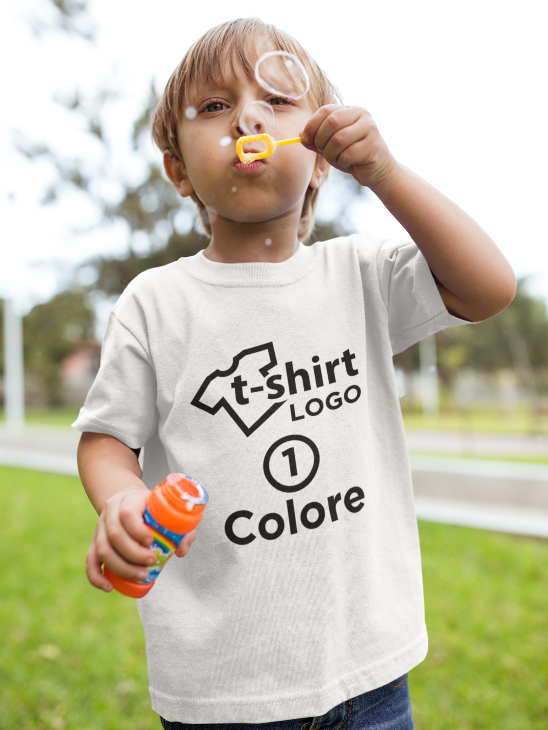 100 pz TSHIRT BIANCA STAMPA 1 COLORE