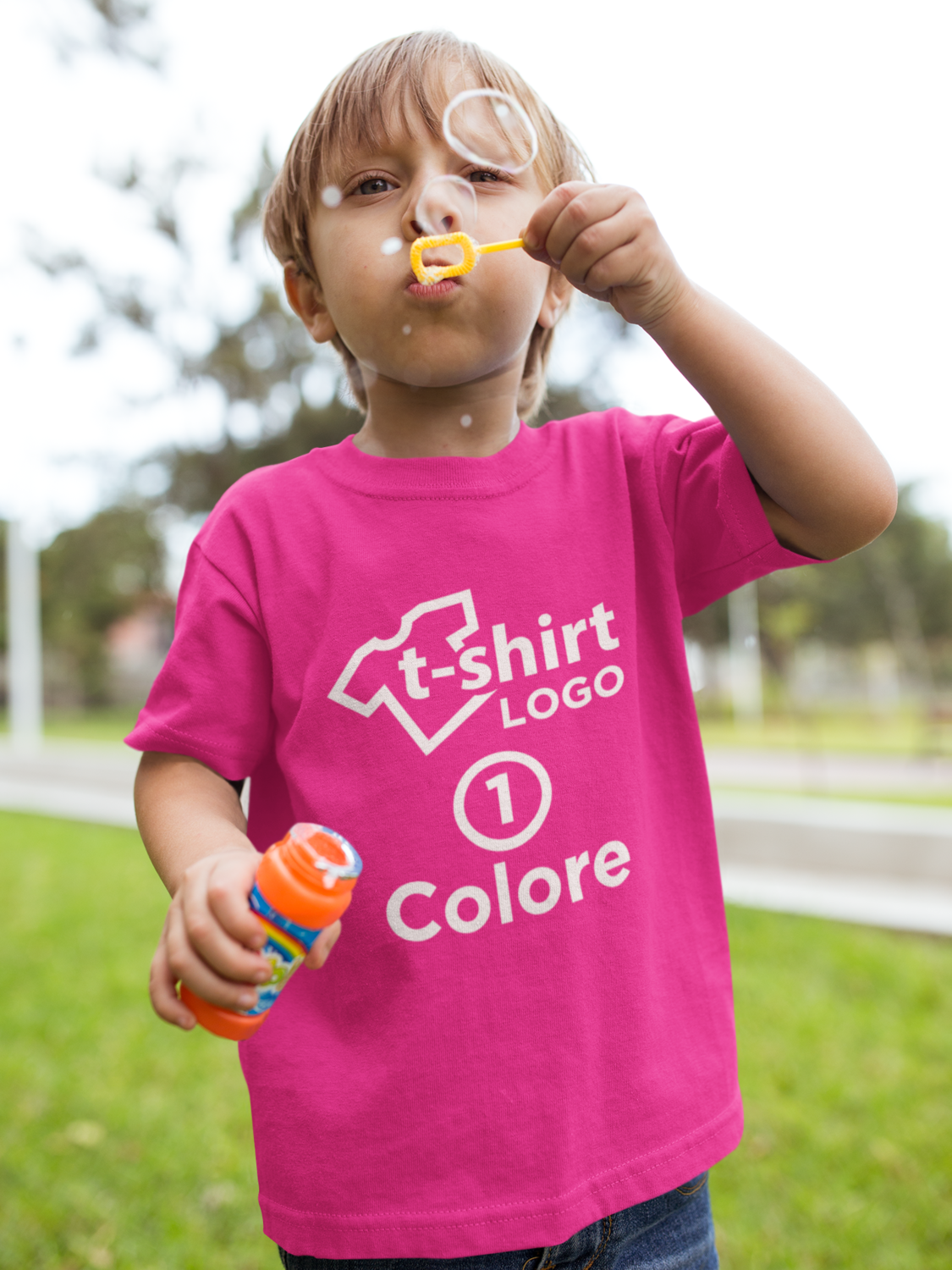 100 pz TSHIRT COLORATA STAMPA 1 COLORE