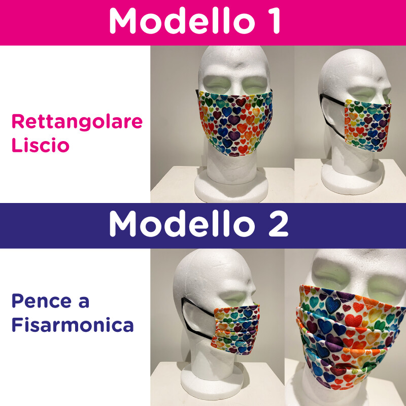 Mascherina Protettiva Neutra e Monocolore - Artigianale Sartoriale