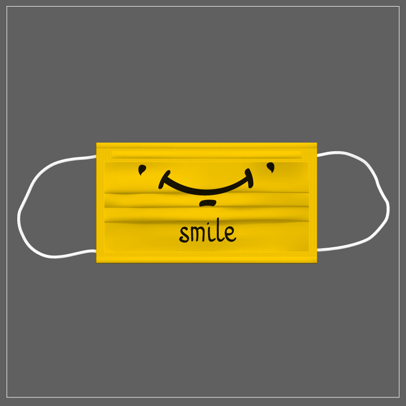 Mascherina Riutilizzabile Lavabile SMILE YELLOW