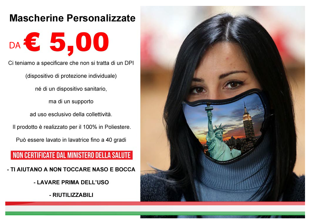 COPRI Mascherina Personalizzata con la tua Grafica