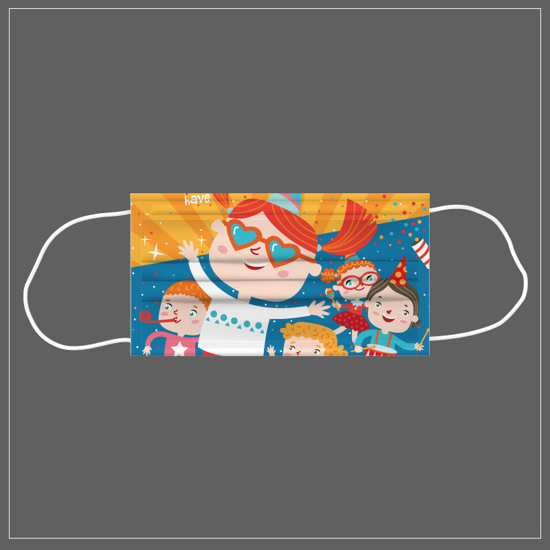 Mascherina Riutilizzabile Lavabile HAPPY CARTOON