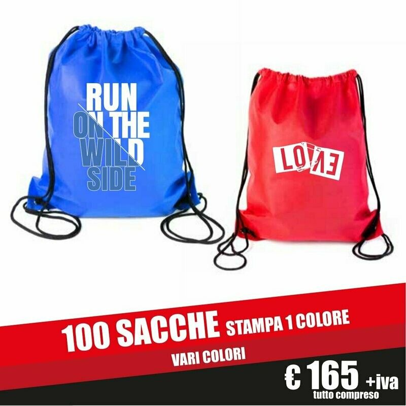 100 pz Sacche personalizzate