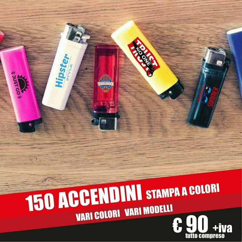 150 pz Accendini personalizzati