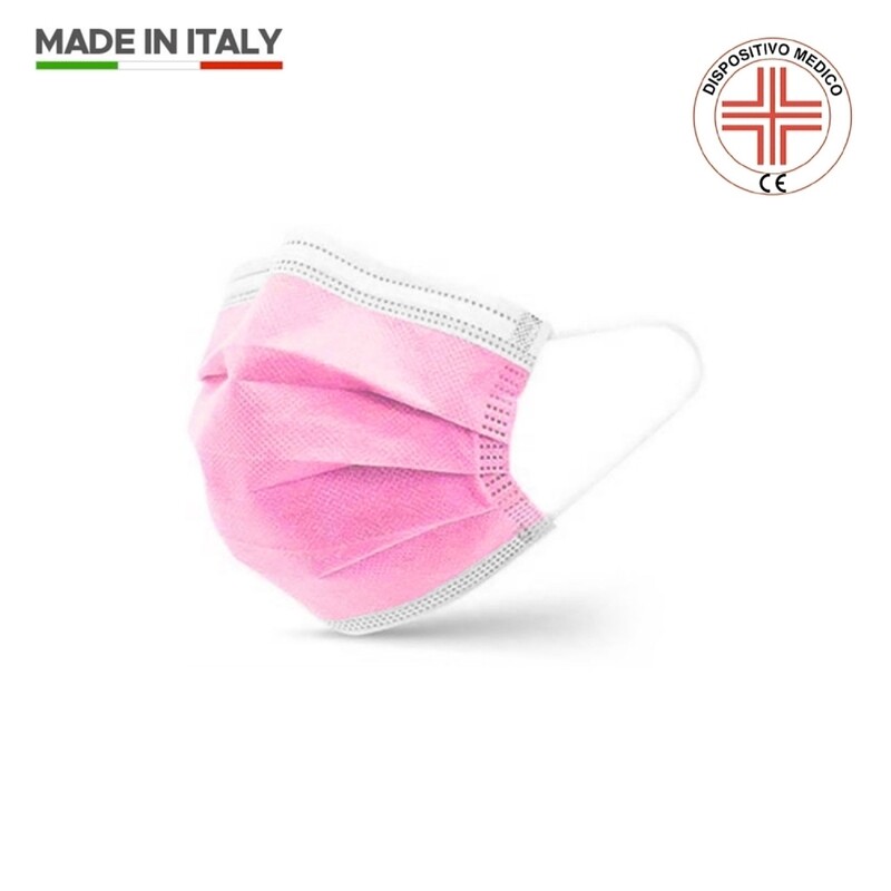​Scatola da 200 pz di Mascherina monouso chirurgica 3 strati - Colorata