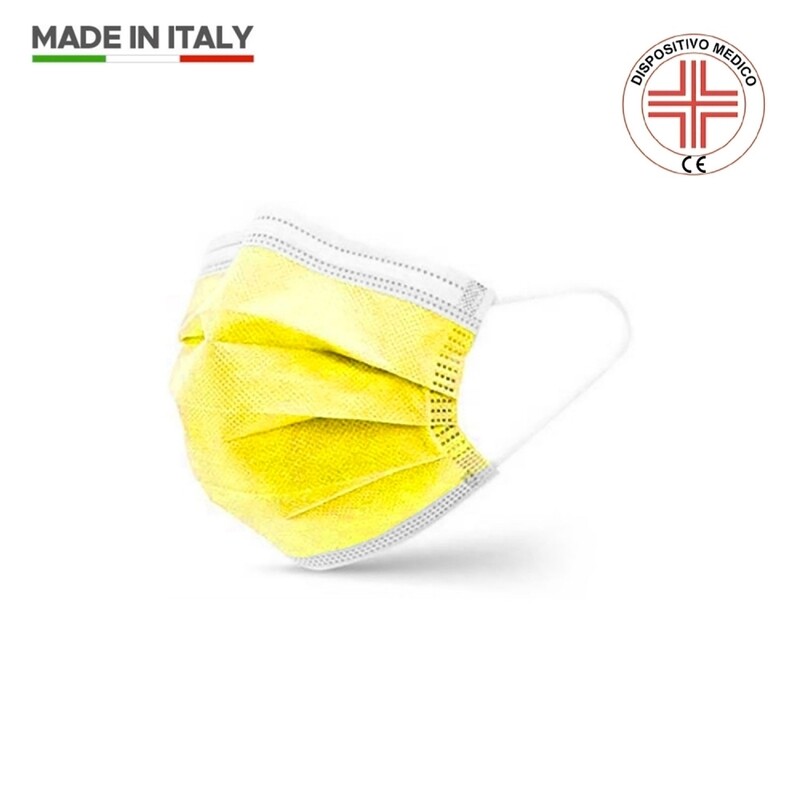 ​Scatola da 100 pz di Mascherina monouso chirurgica 3 strati - Colorata