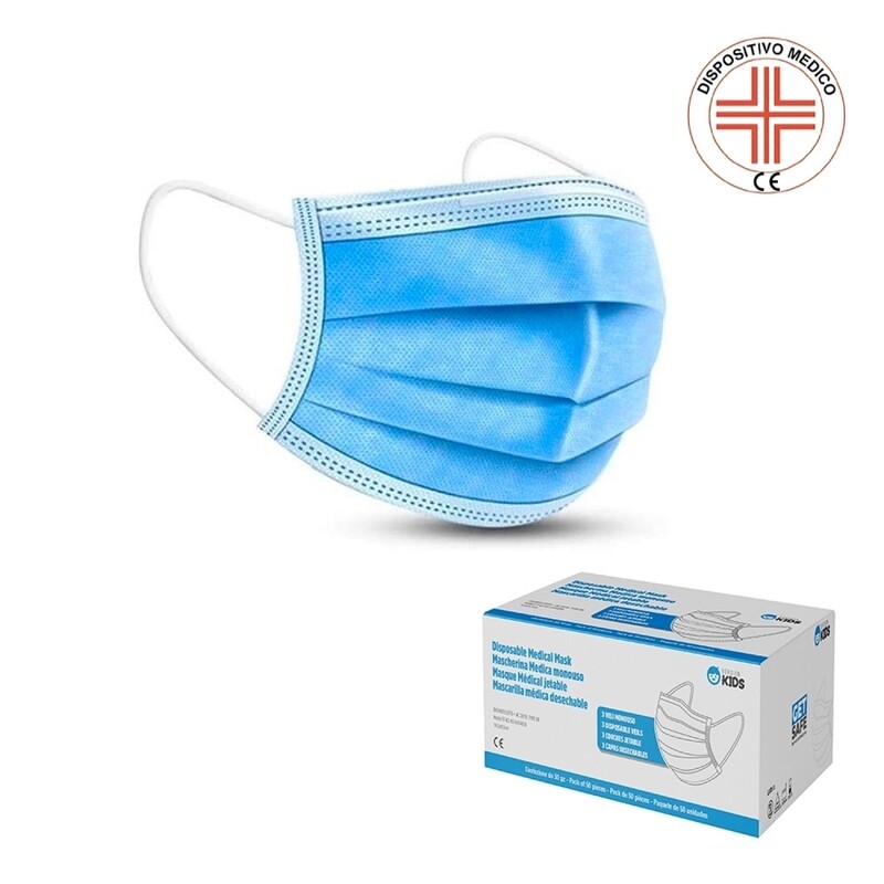 Scatola da 50 pz. Mascherina monouso Chirurgica | VERSIONE BIMBO