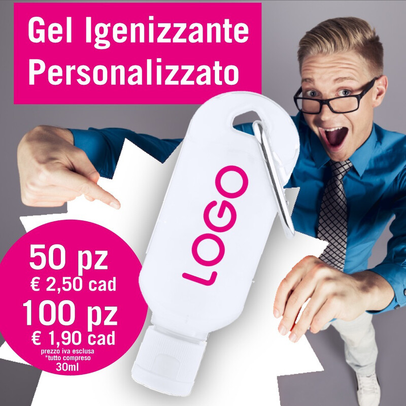50 pz GEL IGENIZZANTE PERSONALIZZATO