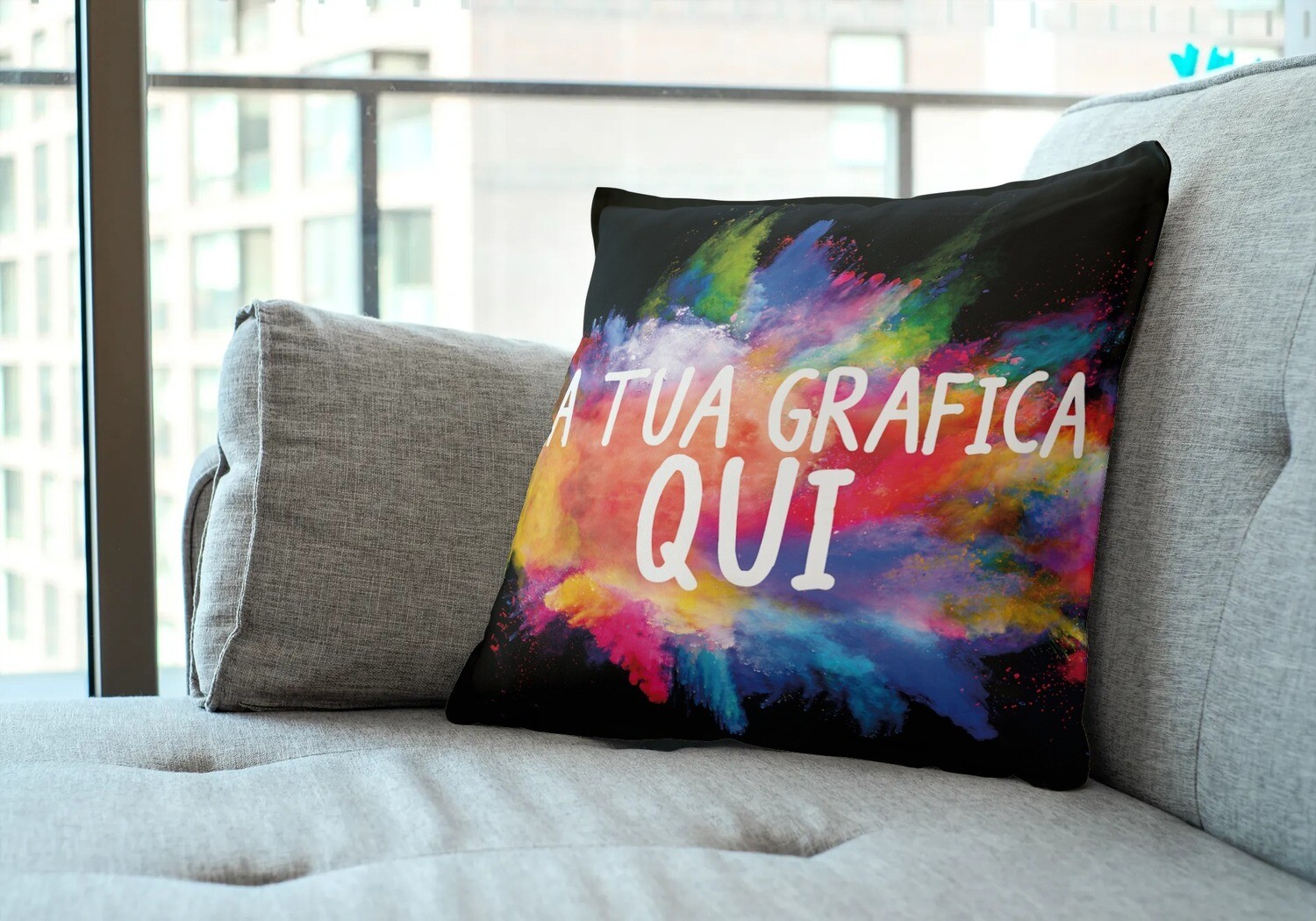 Cuscino 38x38cm personalizzato all over print in Hd