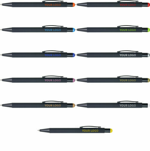 100 pz Penna GOMMY black con incisione laser