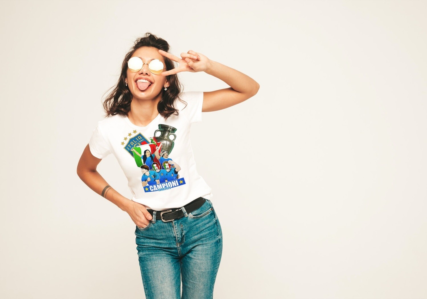 T-SHIRT DONNA ITALIA CAMPIONI EURO2020 Limited Edition