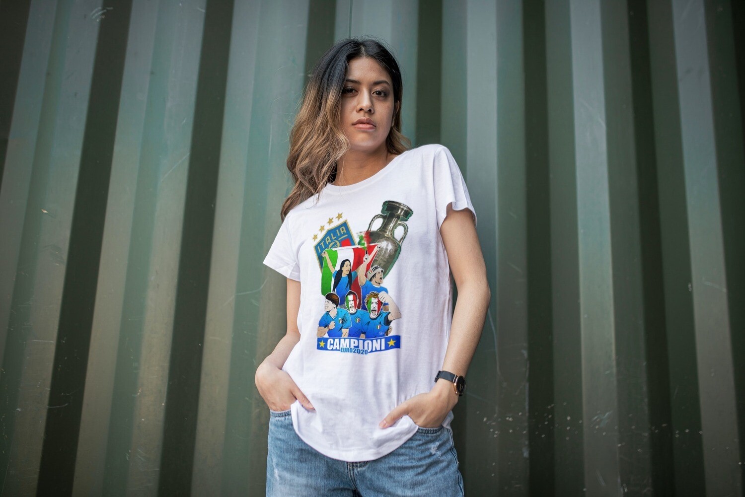 T-SHIRT DONNA ITALIA CAMPIONI EURO2020 Limited Edition