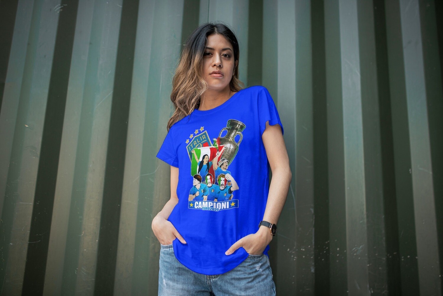 T-SHIRT DONNA ITALIA CAMPIONI EURO2020 Limited Edition