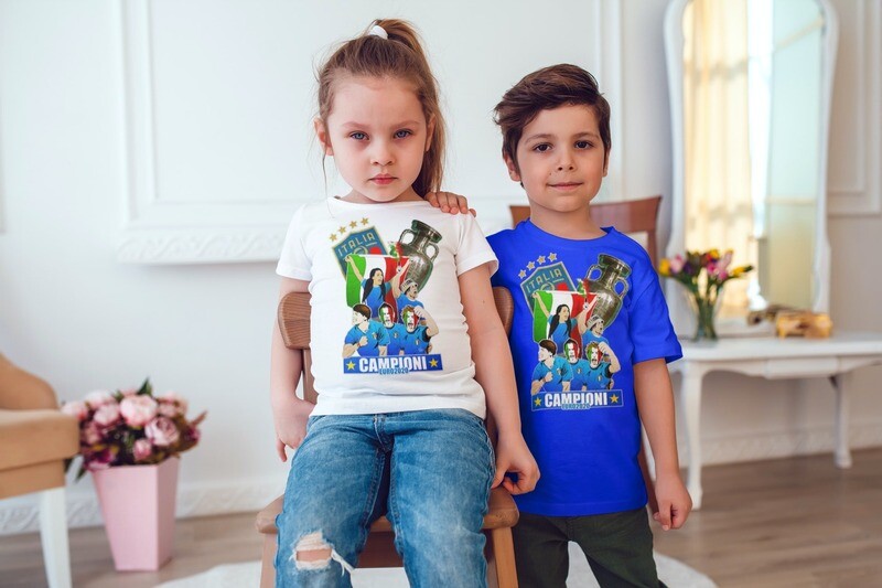T-SHIRT BAMBINO ITALIA CAMPIONI EURO2020 Limited Edition